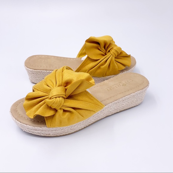 Knotted open toe mule espadrille sandal - Picture 4 of 8